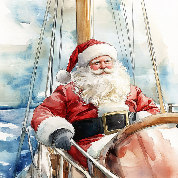 Weihnachtsakion bei frei Segeln